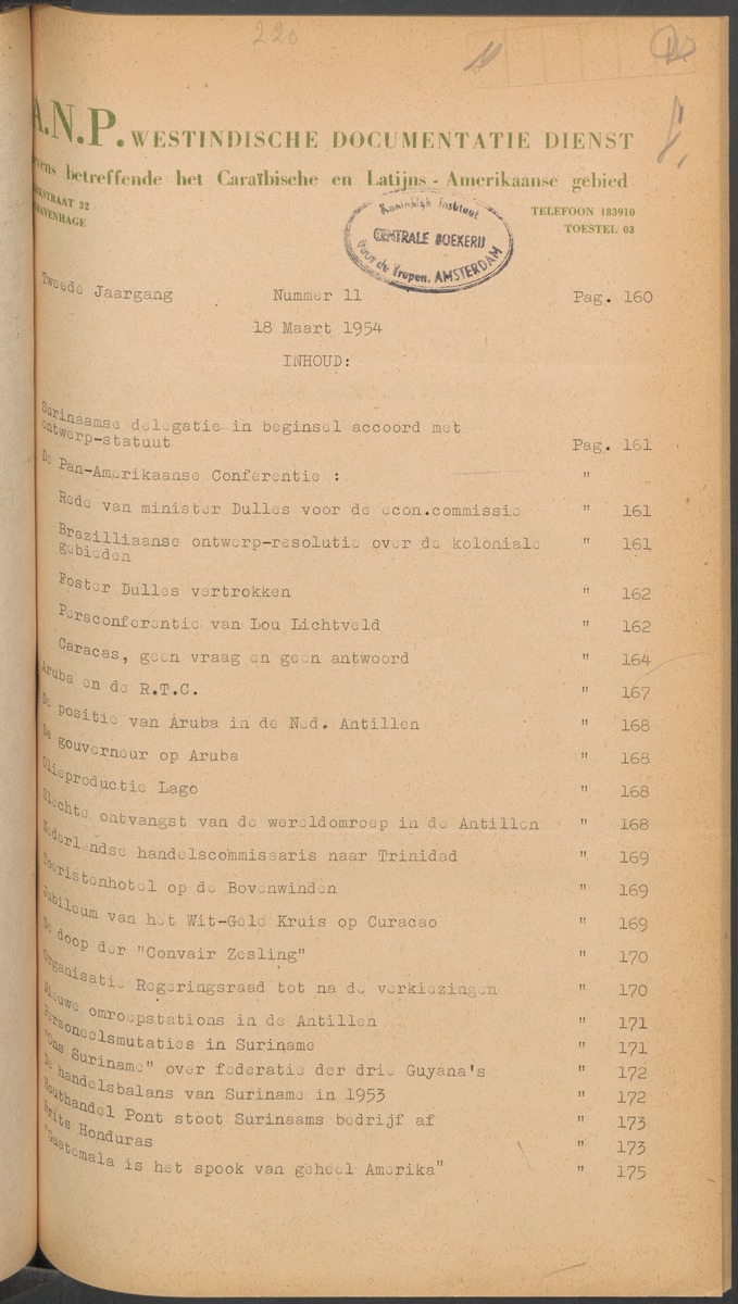ANP Westindische documentatie dienst - 