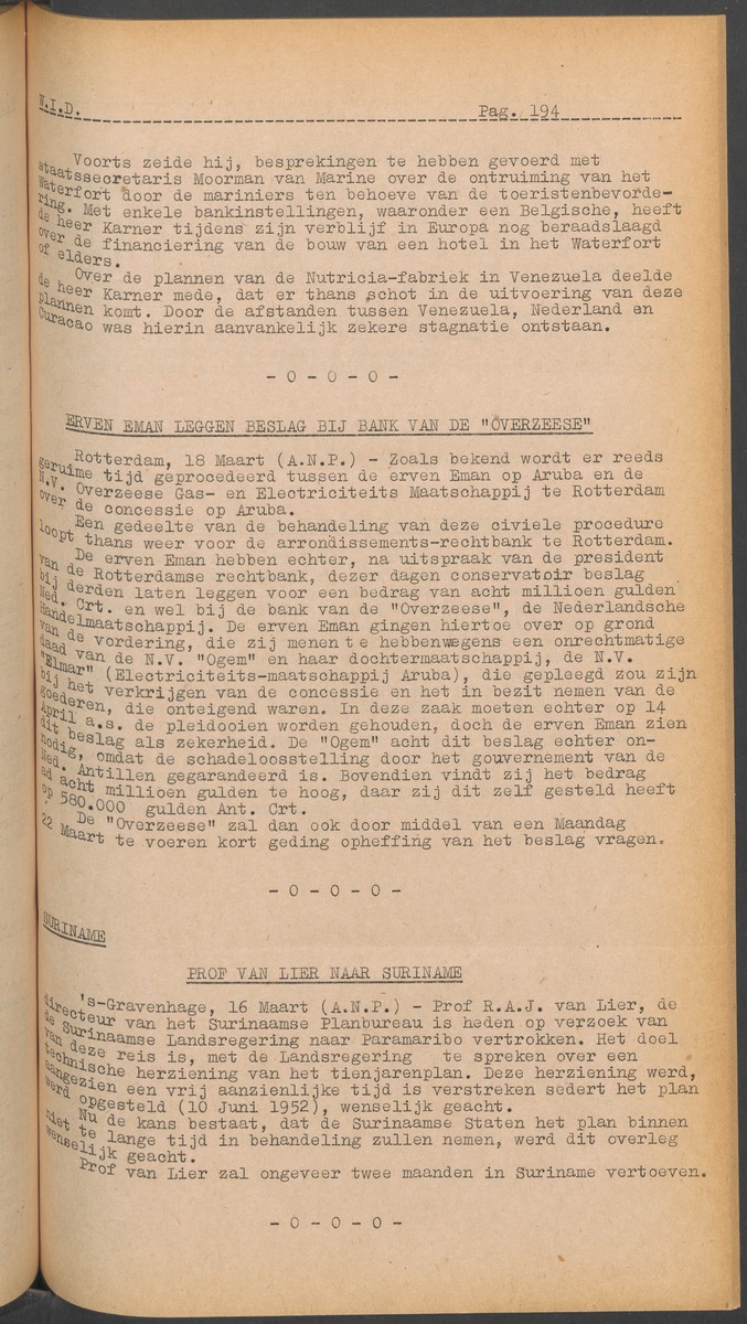 ANP Westindische documentatie dienst - 