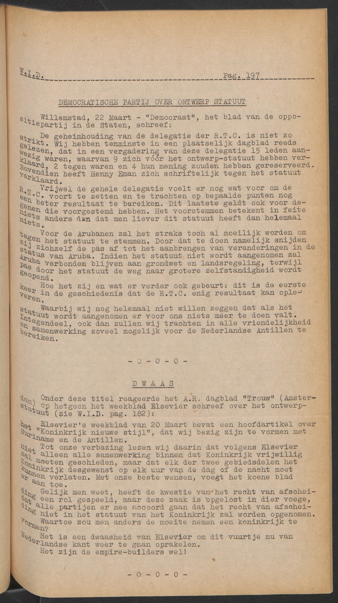 ANP Westindische documentatie dienst - 
