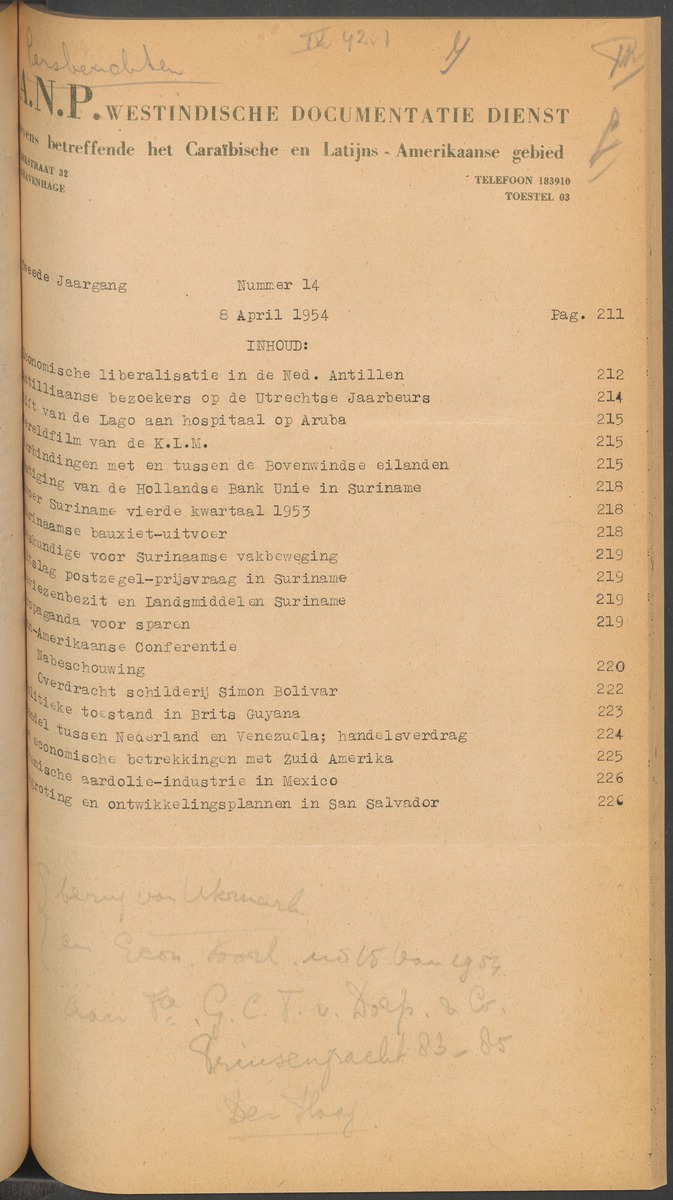 ANP Westindische documentatie dienst - 