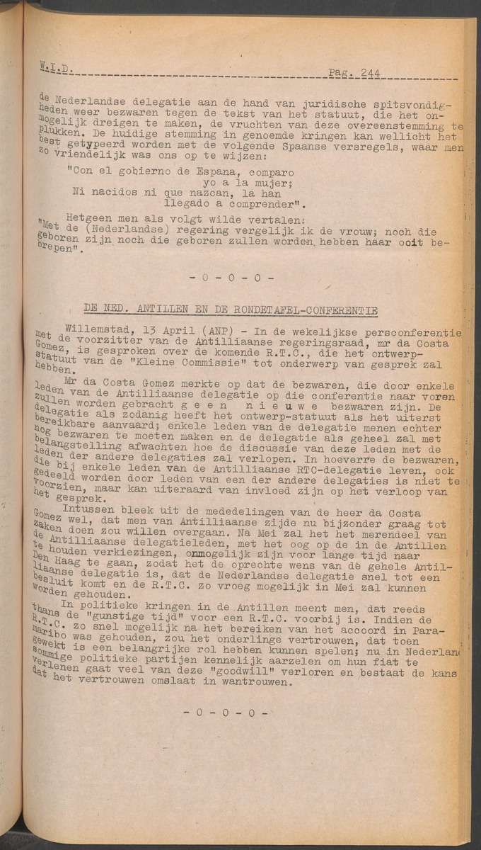 ANP Westindische documentatie dienst - 