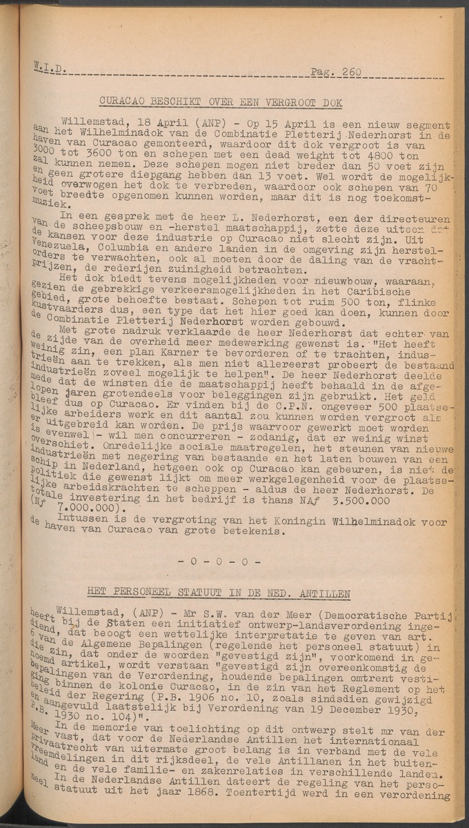 ANP Westindische documentatie dienst - 