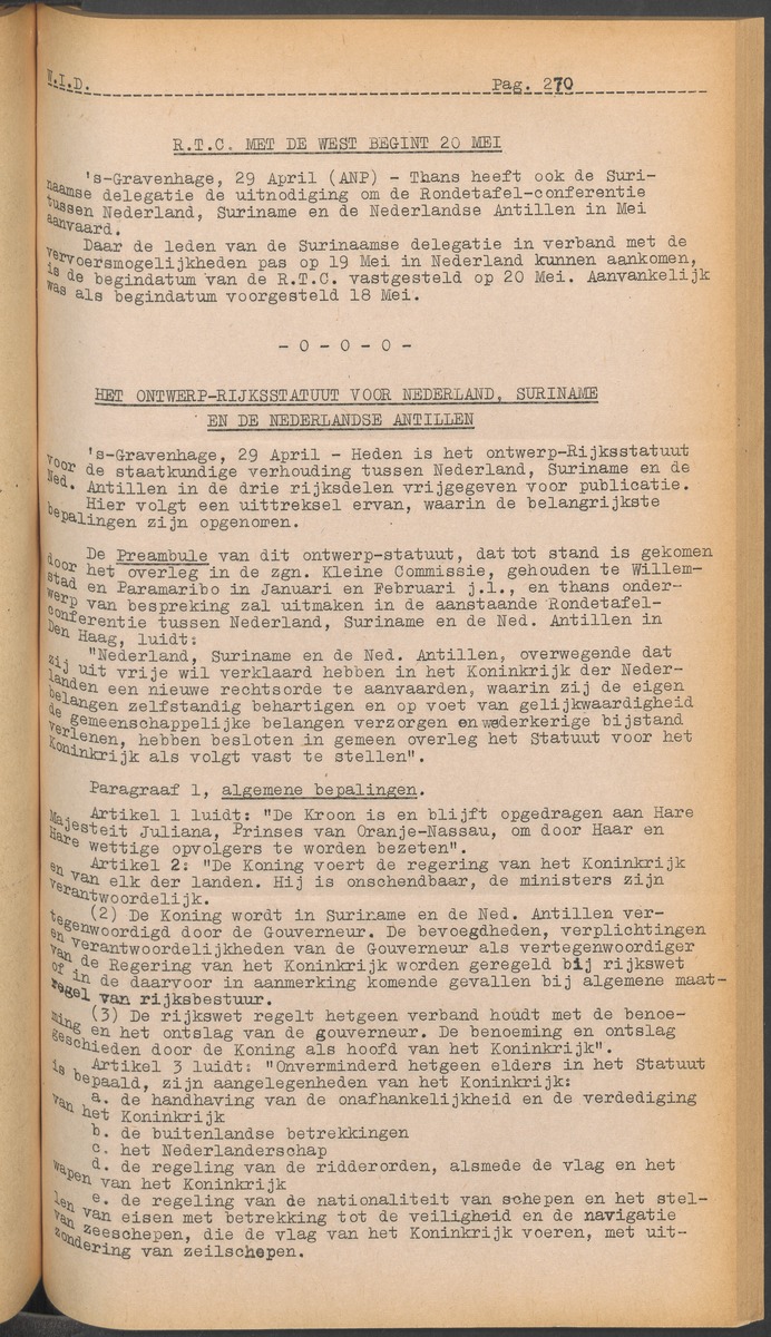 ANP Westindische documentatie dienst - 
