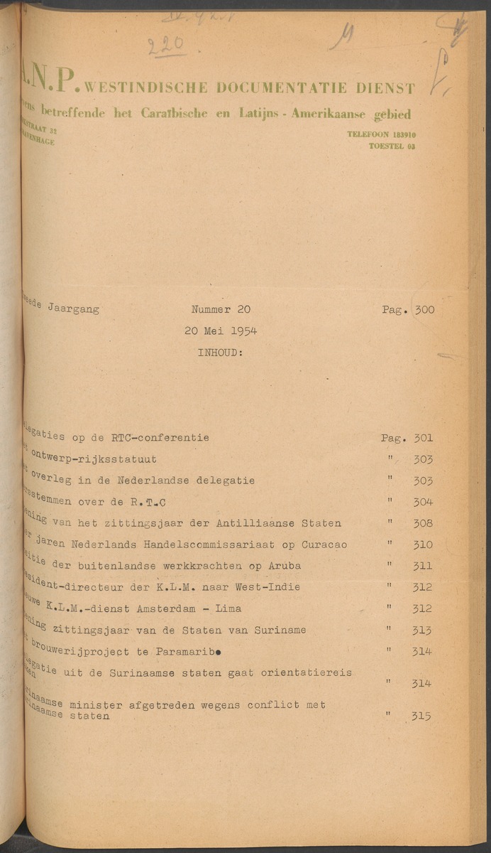 ANP Westindische documentatie dienst - 