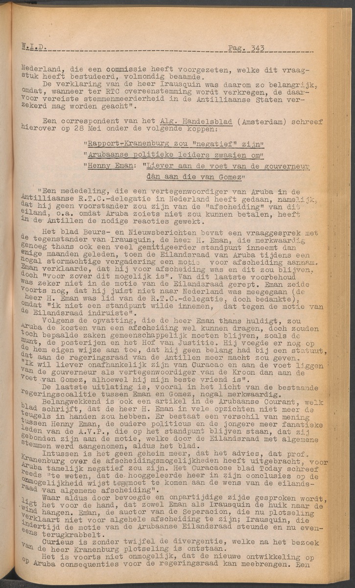 ANP Westindische documentatie dienst - 
