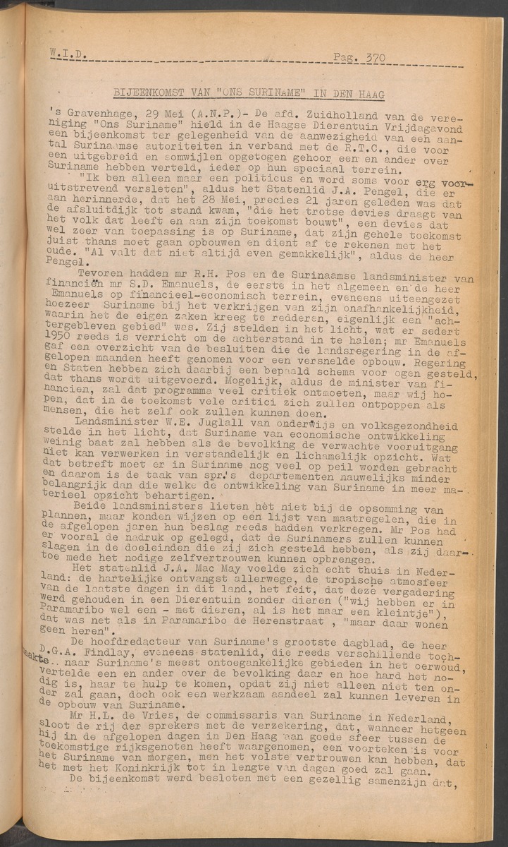ANP Westindische documentatie dienst - 