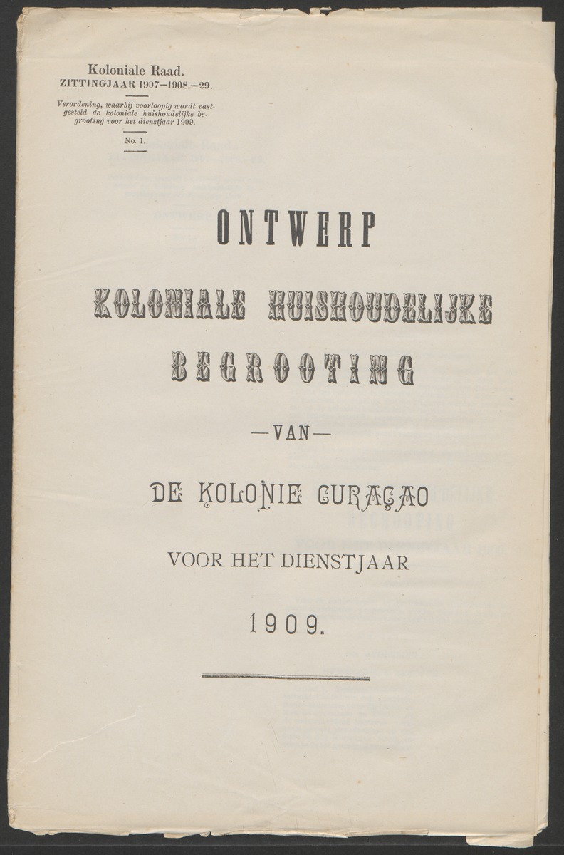 Verslag der zittingen van den Kolonialen Raad van Curaçao - 