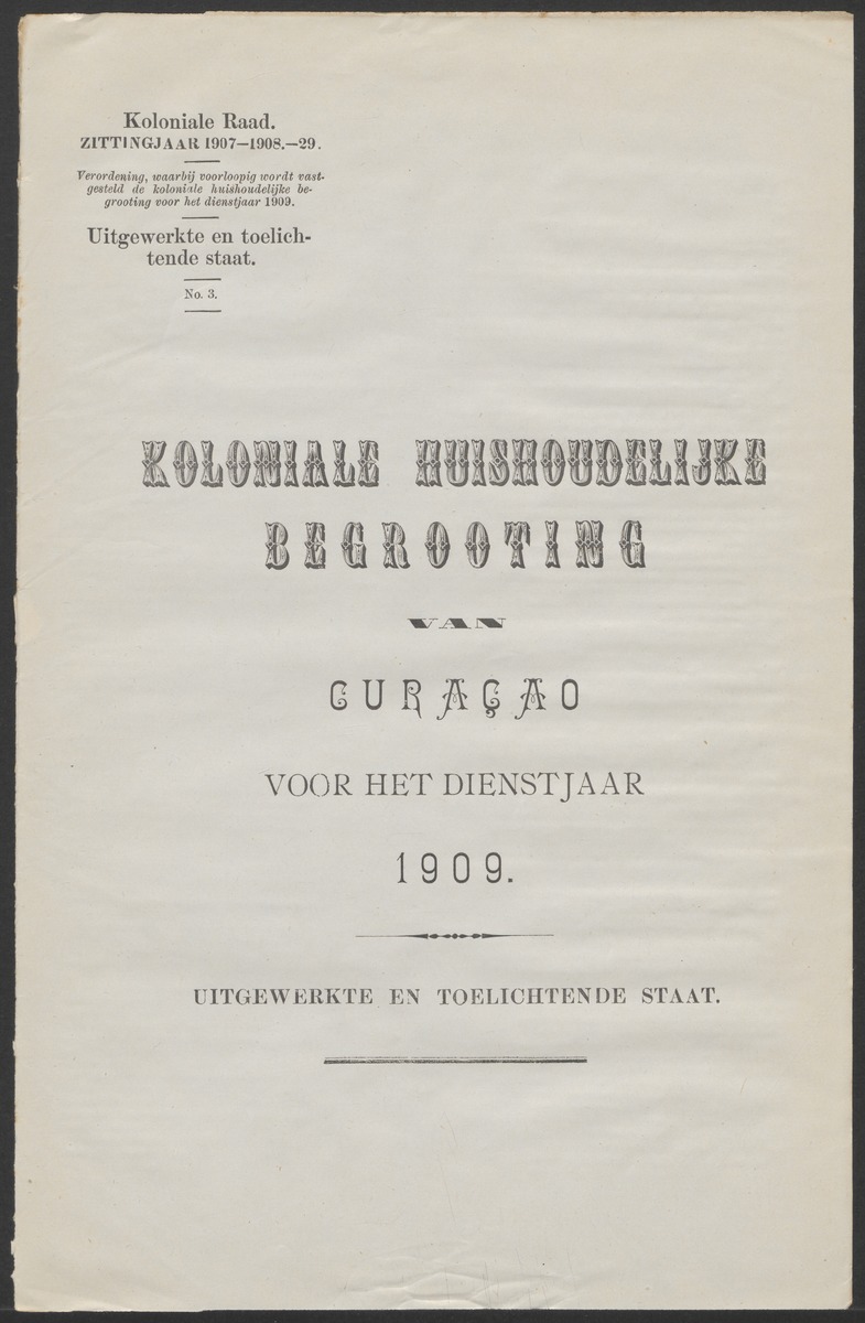 Verslag der zittingen van den Kolonialen Raad van Curaçao - 