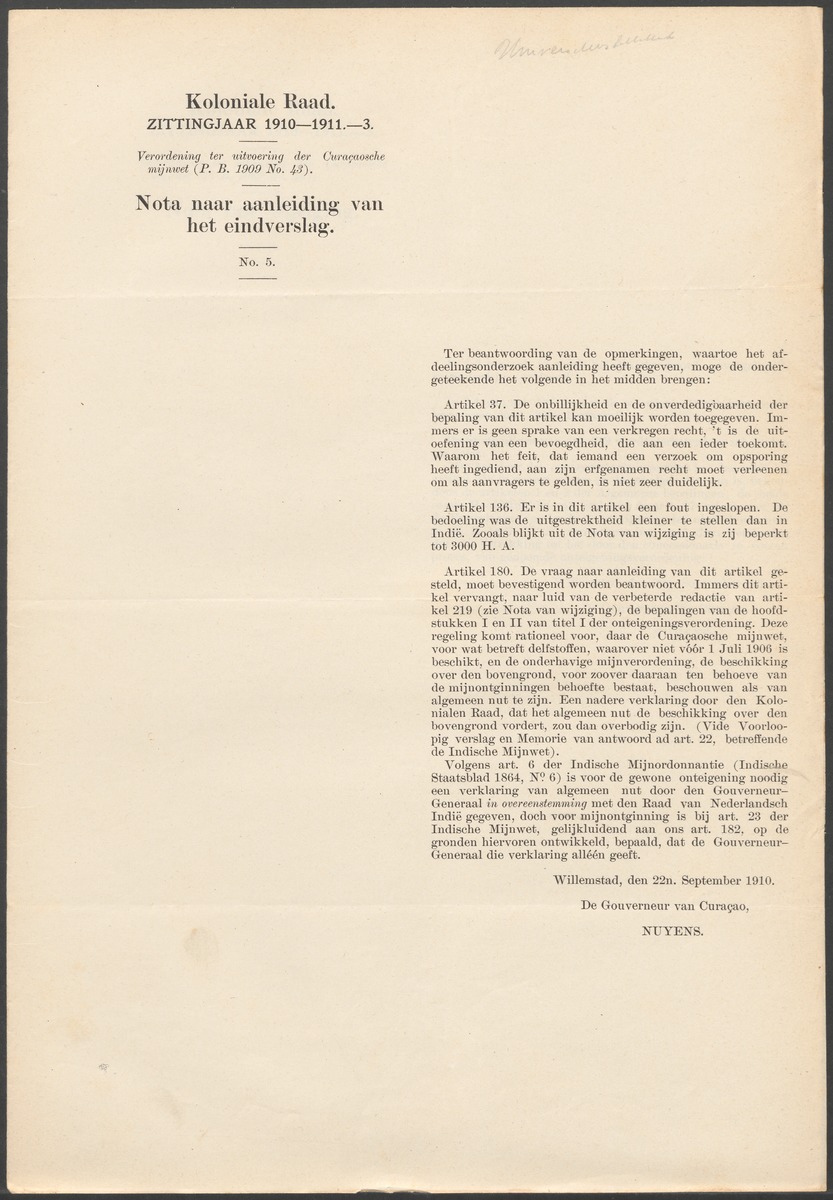 Verslag der zittingen van den Kolonialen Raad van Curaçao - 