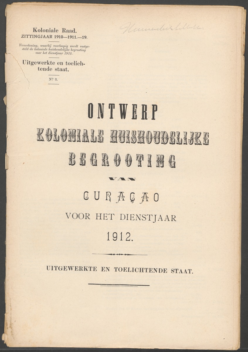 Verslag der zittingen van den Kolonialen Raad van Curaçao - 