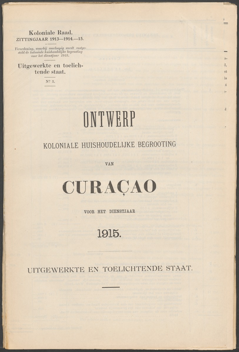 Verslag der zittingen van den Kolonialen Raad van Curaçao - 