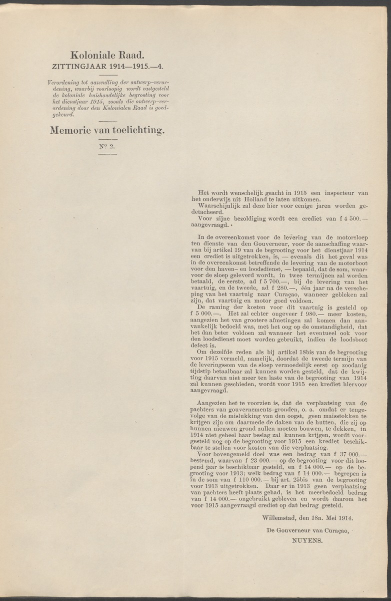 Verslag der zittingen van den Kolonialen Raad van Curaçao - 