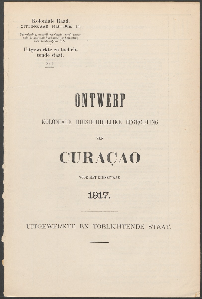Verslag der zittingen van den Kolonialen Raad van Curaçao - 