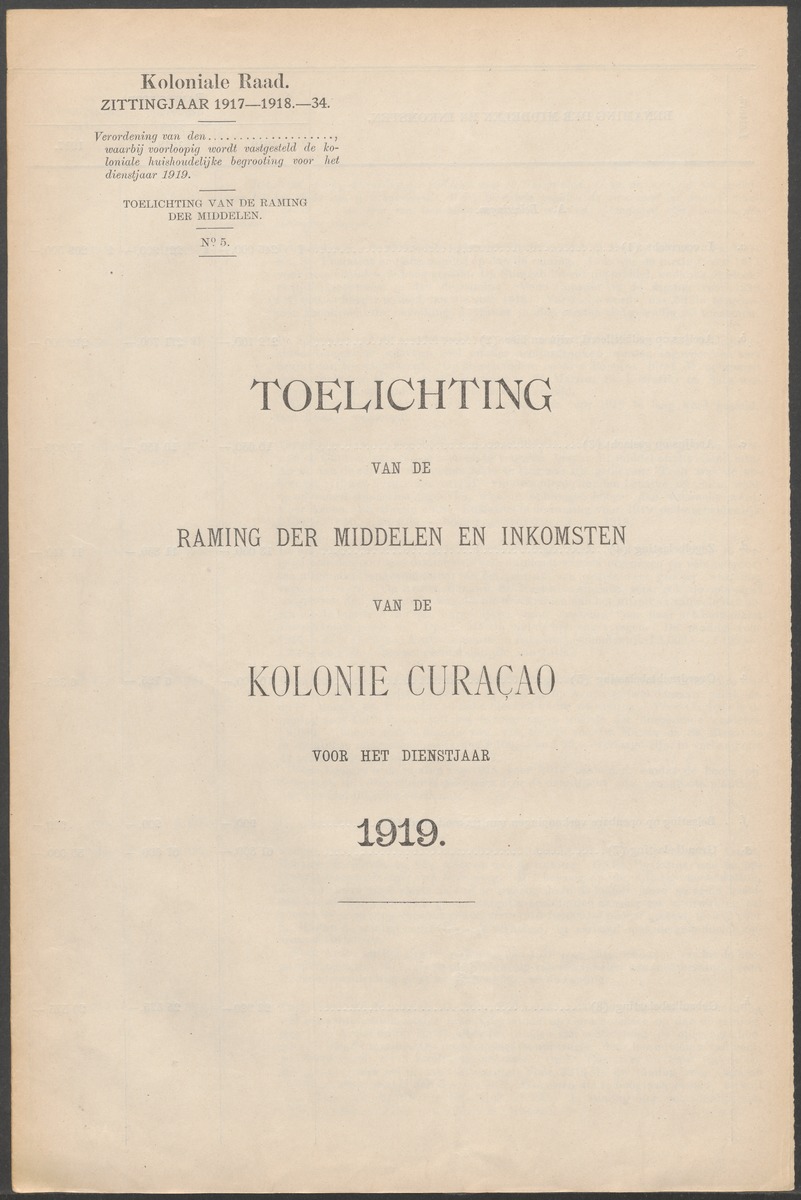 Verslag der zittingen van den Kolonialen Raad van Curaçao - 