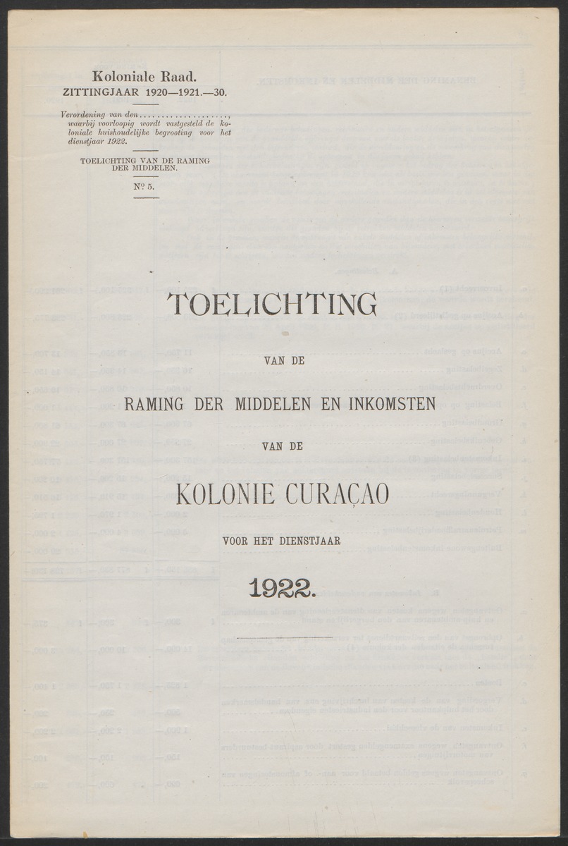 Verslag der zittingen van den Kolonialen Raad van Curaçao - 
