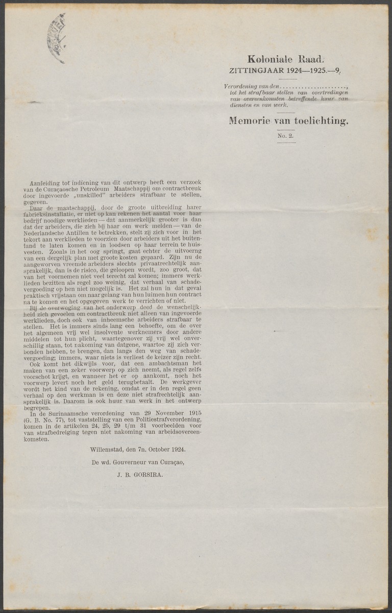 Verslag der zittingen van den Kolonialen Raad van Curaçao - 