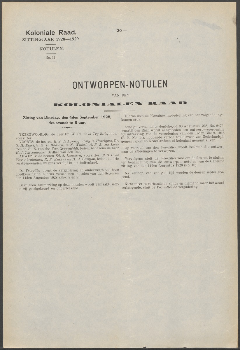 Verslag der zittingen van den Kolonialen Raad van Curaçao - 