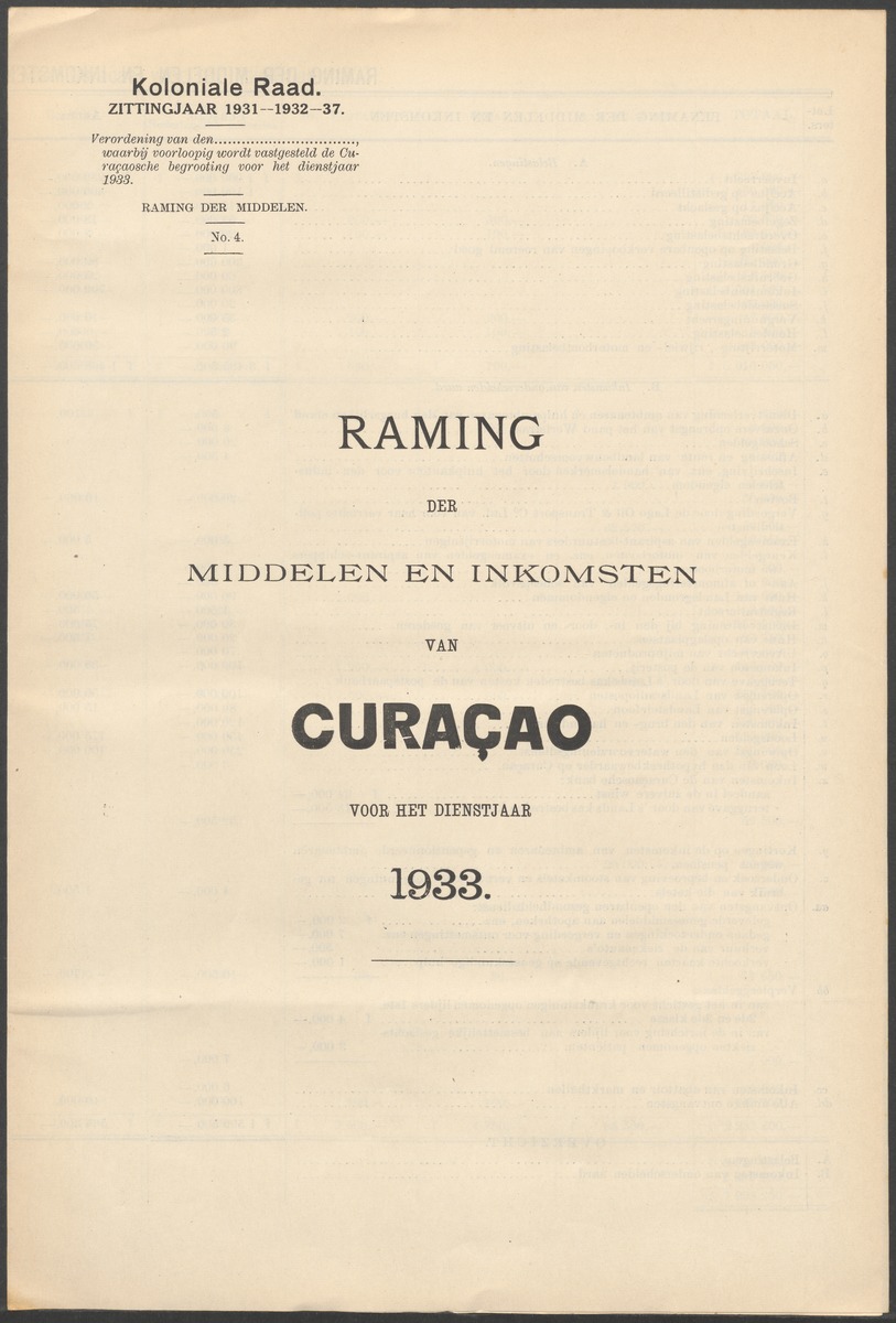 Verslag der zittingen van den Kolonialen Raad van Curaçao - 