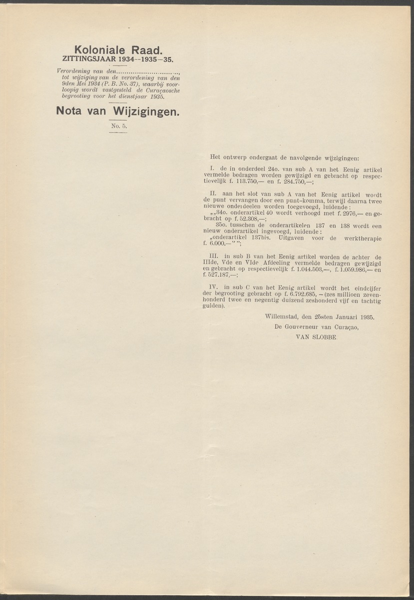 Verslag der zittingen van den Kolonialen Raad van Curaçao - 