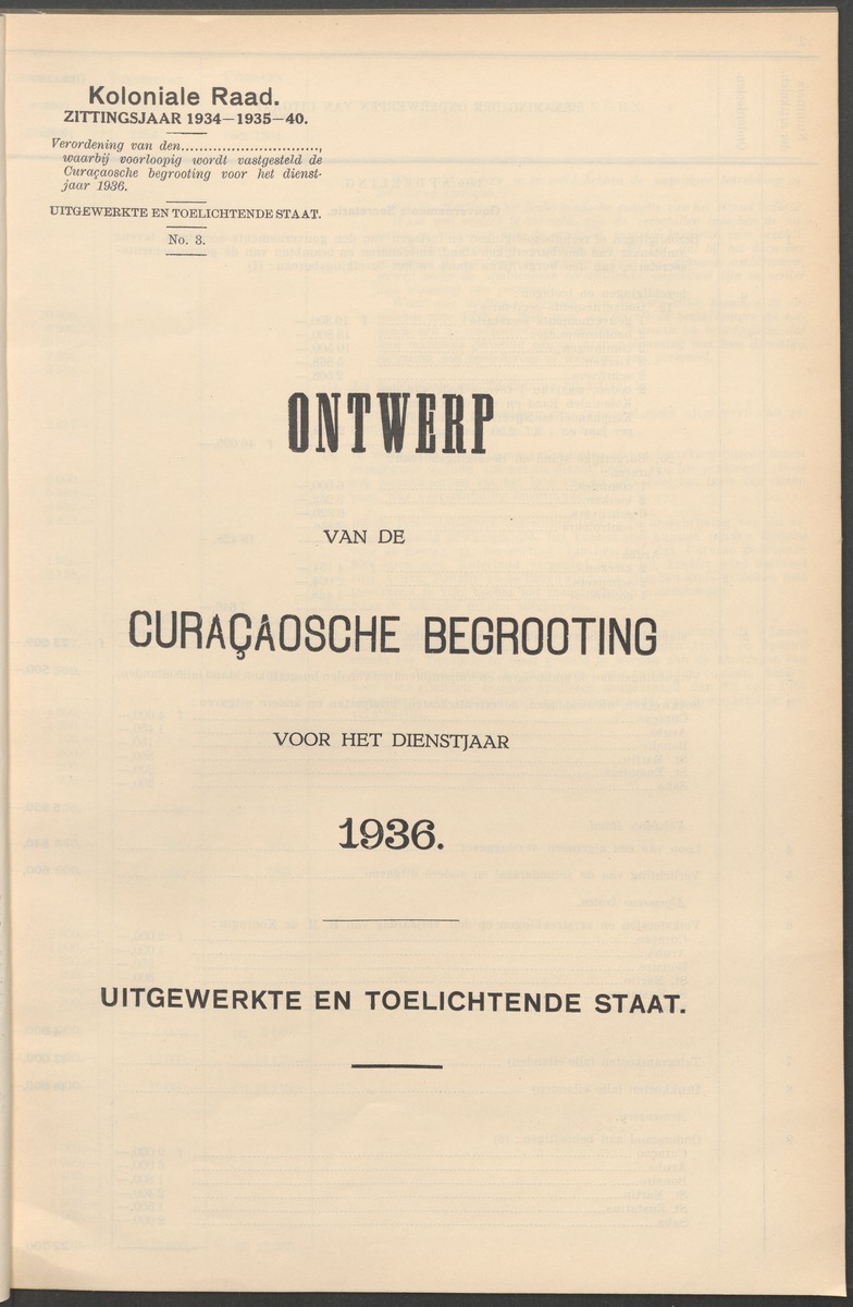Verslag der zittingen van den Kolonialen Raad van Curaçao - 