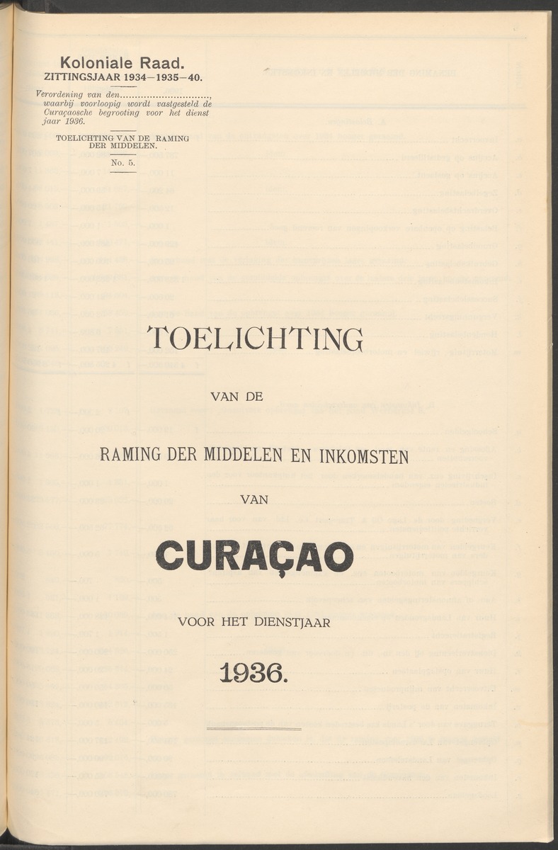 Verslag der zittingen van den Kolonialen Raad van Curaçao - 