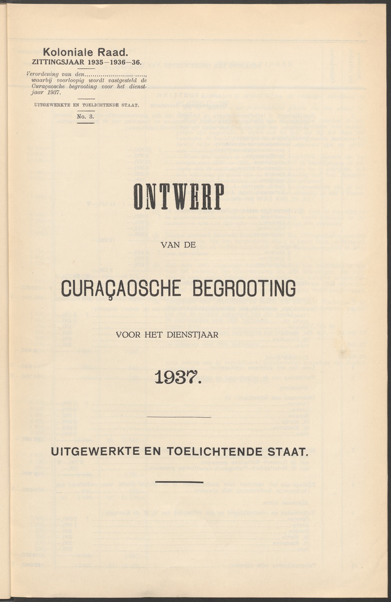 Verslag der zittingen van den Kolonialen Raad van Curaçao - 