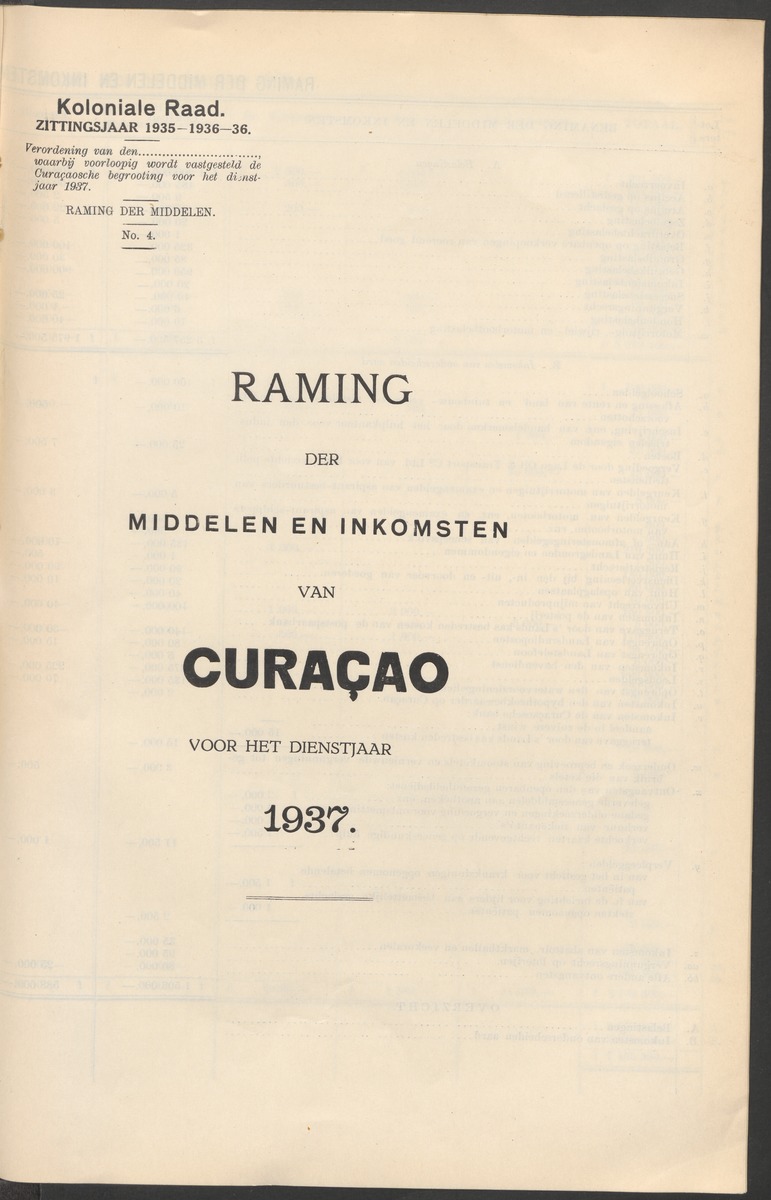 Verslag der zittingen van den Kolonialen Raad van Curaçao - 