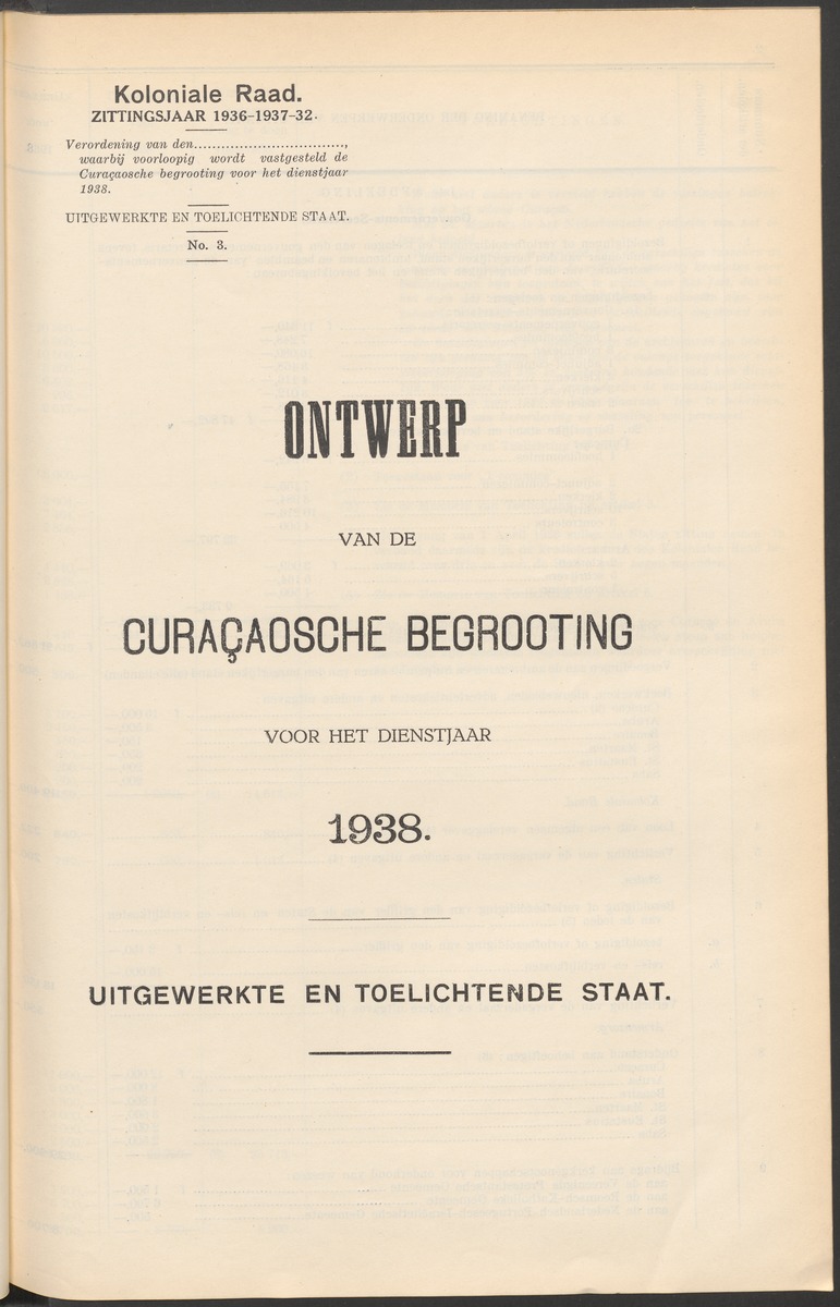 Verslag der zittingen van den Kolonialen Raad van Curaçao - 