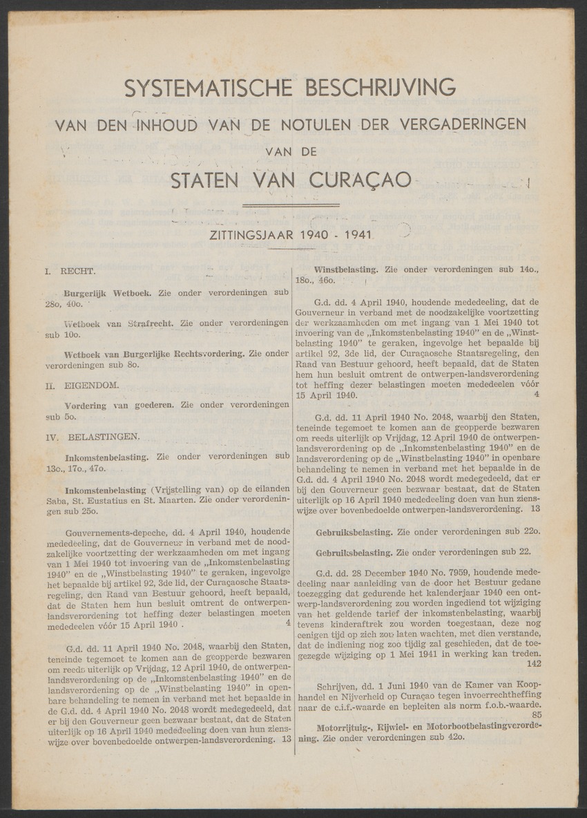 Verslag der zittingen van den Kolonialen Raad van Curaçao - 