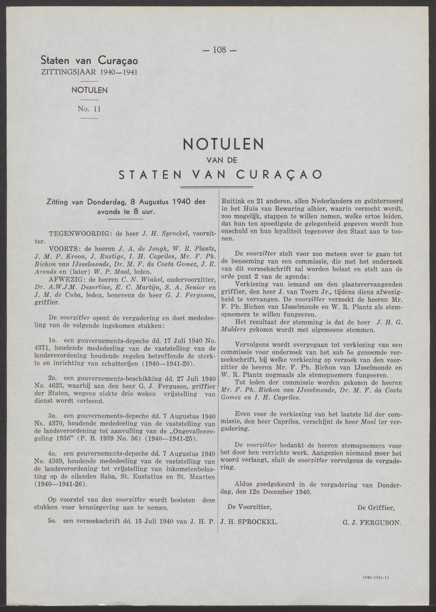 Verslag der zittingen van den Kolonialen Raad van Curaçao - 