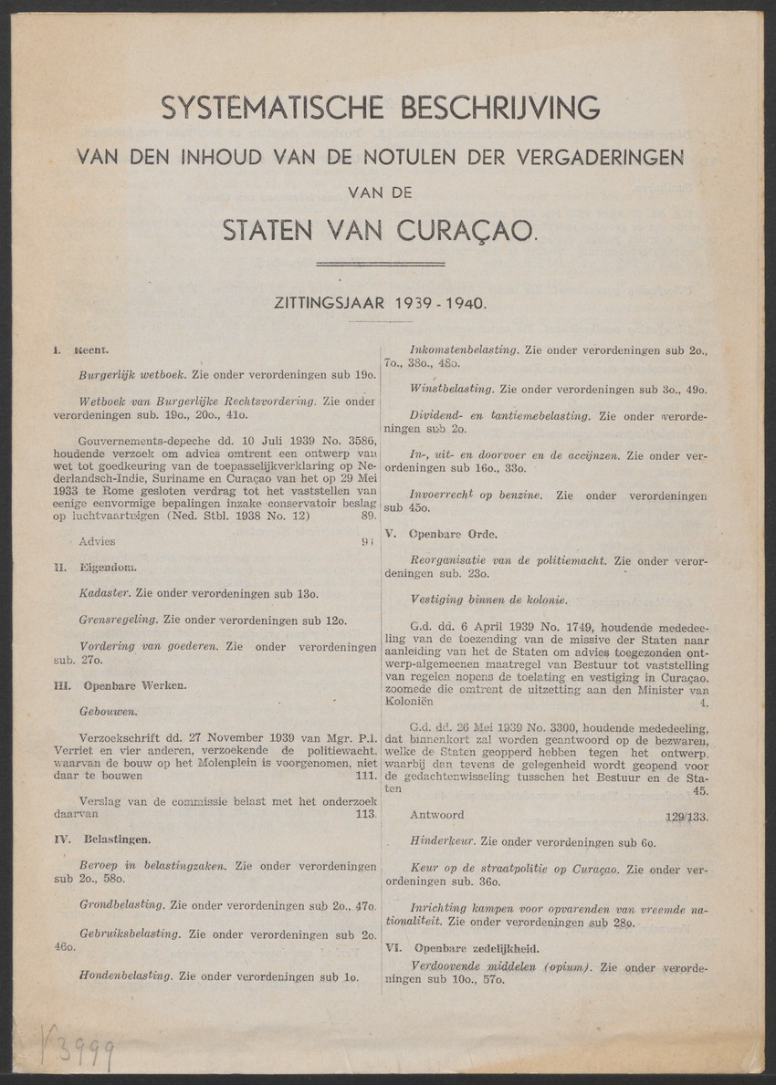 Verslag der zittingen van den Kolonialen Raad van Curaçao - 