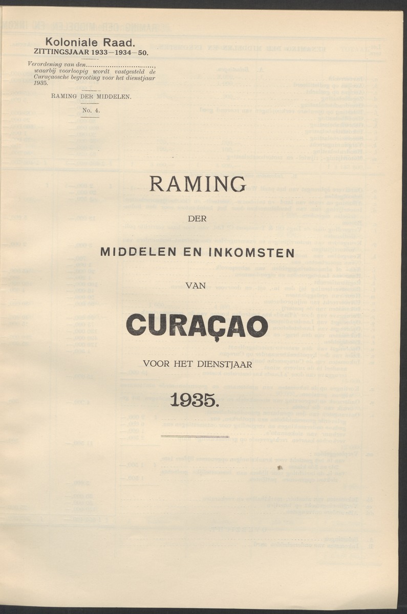 Verslag der zittingen van den Kolonialen Raad van Curaçao - 