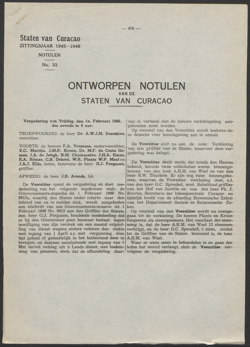 Verslag der zittingen van den Kolonialen Raad van Curaçao - 
