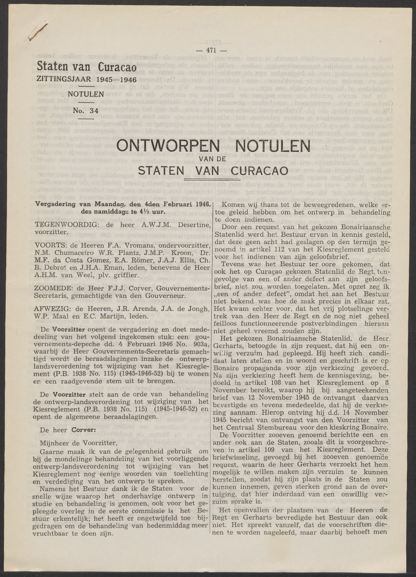 Verslag der zittingen van den Kolonialen Raad van Curaçao - 