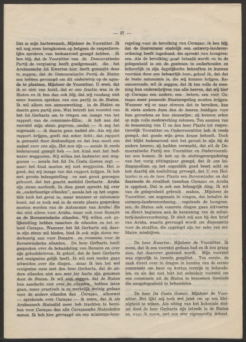 Verslag der zittingen van den Kolonialen Raad van Curaçao - 