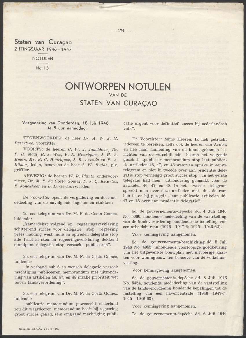 Verslag der zittingen van den Kolonialen Raad van Curaçao - 