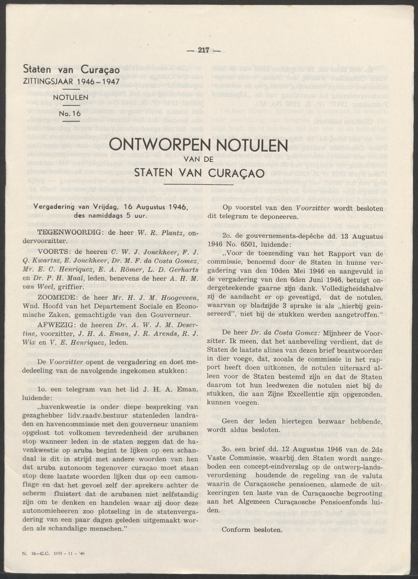 Verslag der zittingen van den Kolonialen Raad van Curaçao - 