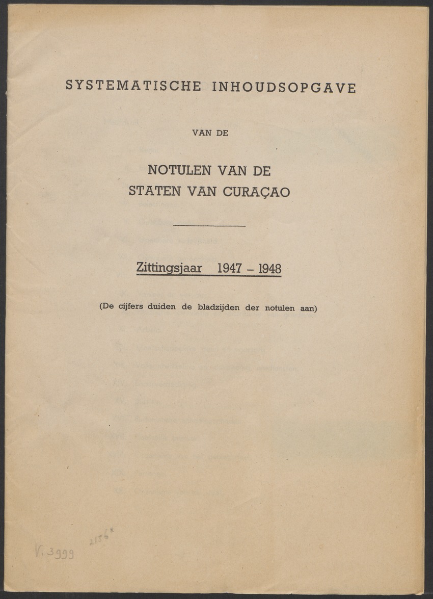 Verslag der zittingen van den Kolonialen Raad van Curaçao - 