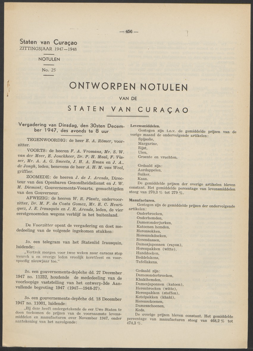 Verslag der zittingen van den Kolonialen Raad van Curaçao - 