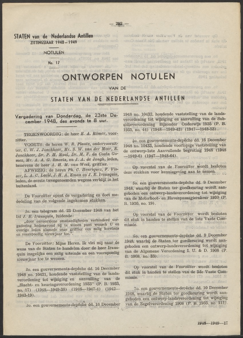 Verslag der zittingen van den Kolonialen Raad van Curaçao - 