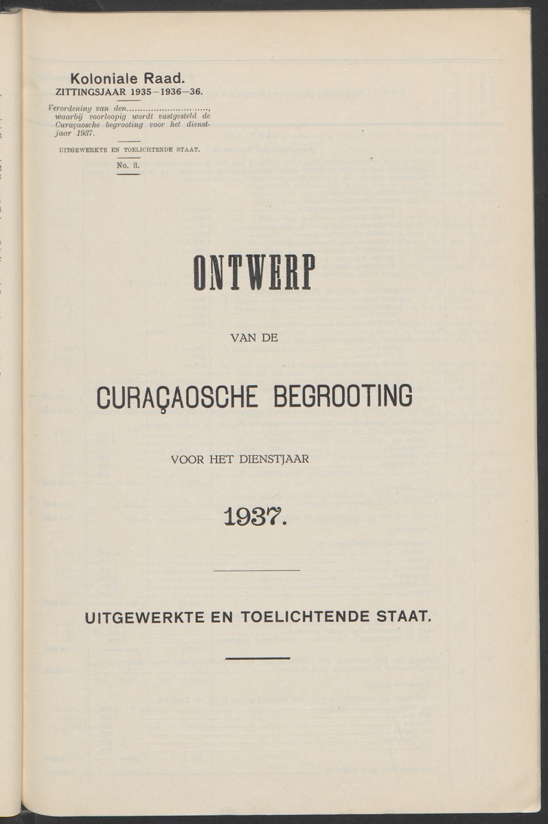 Curaçaosche begrooting voor het dienstjaar .. - 