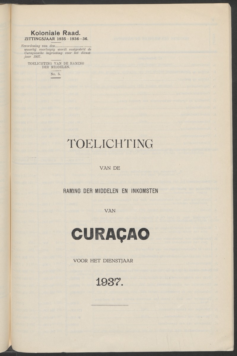 Curaçaosche begrooting voor het dienstjaar .. - 