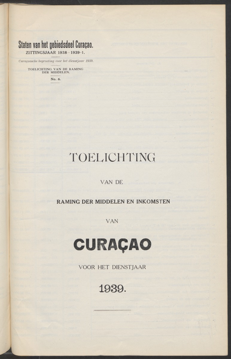 Curaçaosche begrooting voor het dienstjaar .. - 