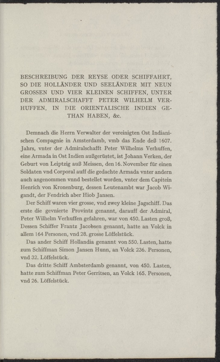 Reisebeschreibungen von deutschen Beamten und Kriegsleuten im Dienst der niederländischen West- und Ost-Indischen Kompagnien, 1602-1797 - 