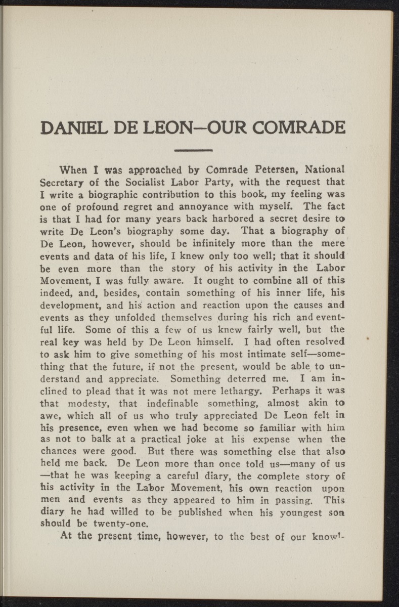 Daniel De Leon - 