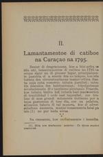 Lamantamentoe di catiboe na Curaçao na 1795