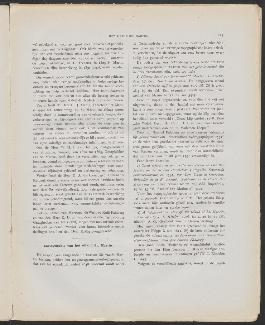 [Four issues and offprints of the Tijdschrift van het Nederlandsch Aardrijkskundig Genootschap with articles and map appendices on the Netherlands Antilles] - 
