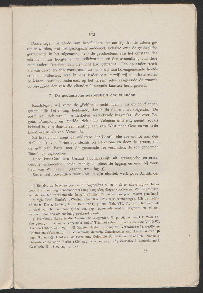 [Four issues and offprints of the Tijdschrift van het Nederlandsch Aardrijkskundig Genootschap with articles and map appendices on the Netherlands Antilles] - 