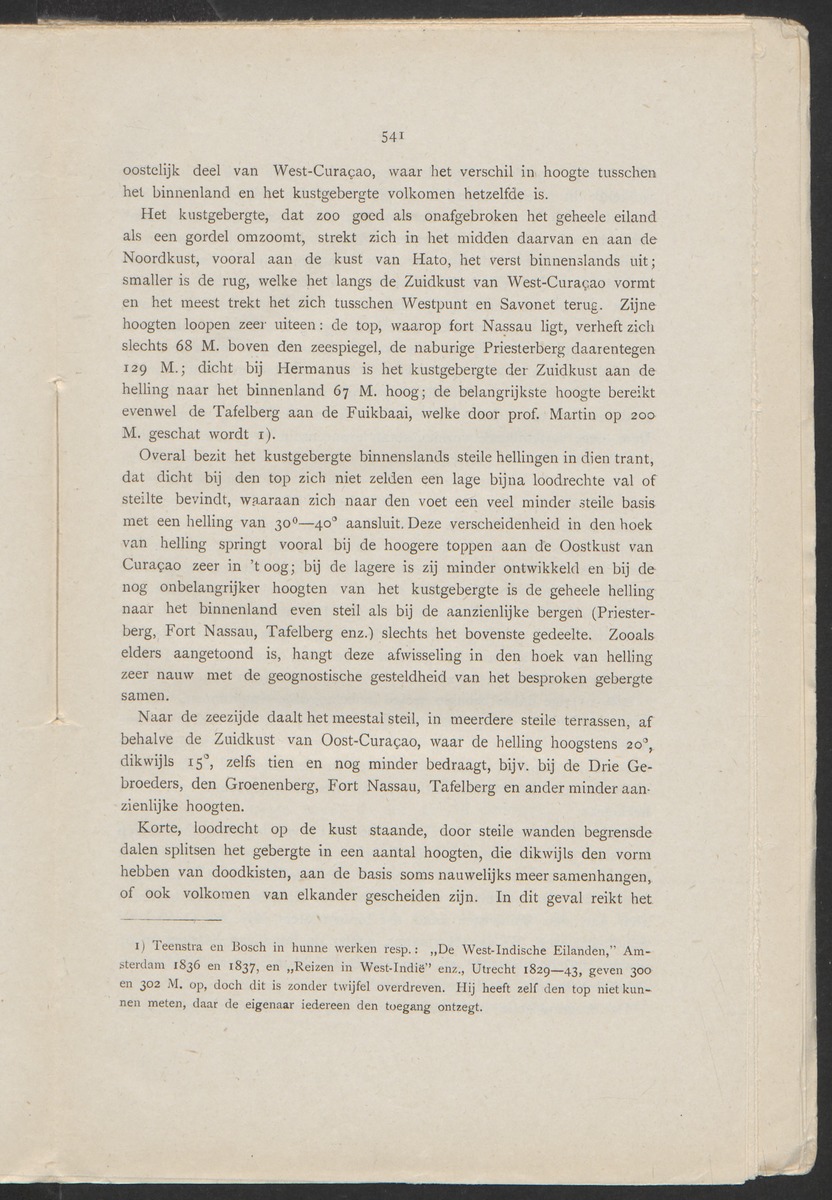 [Four issues and offprints of the Tijdschrift van het Nederlandsch Aardrijkskundig Genootschap with articles and map appendices on the Netherlands Antilles] - 
