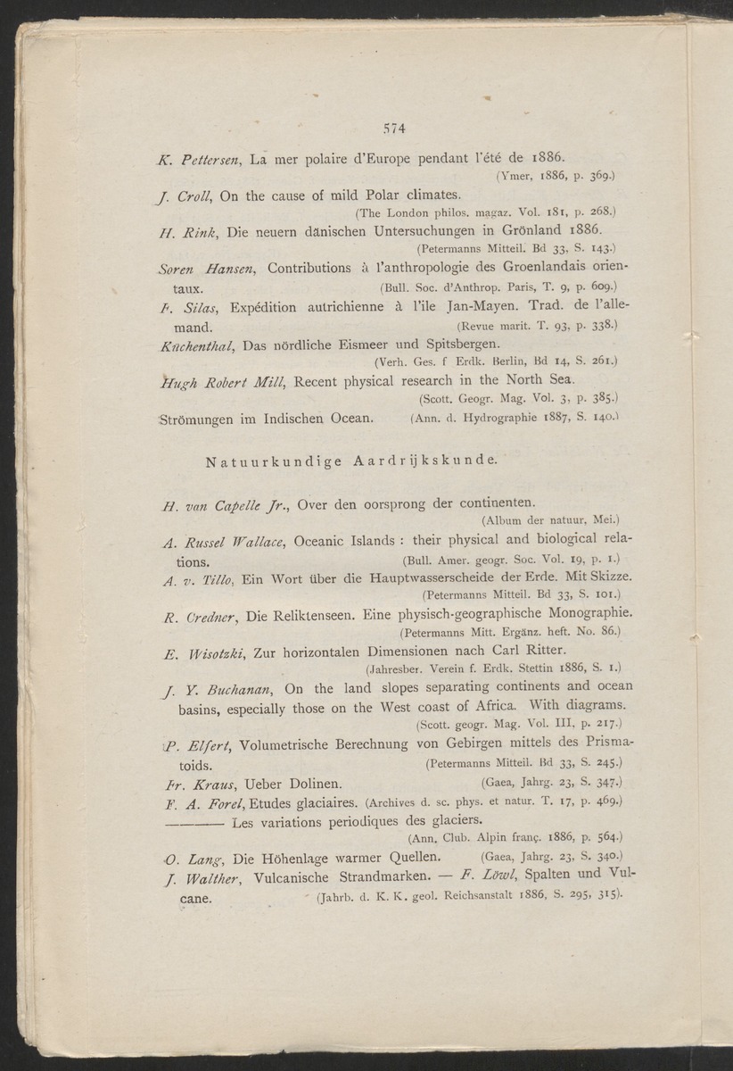 [Four issues and offprints of the Tijdschrift van het Nederlandsch Aardrijkskundig Genootschap with articles and map appendices on the Netherlands Antilles] - 